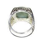 Amazonite man handmade ring 925 sterling silver size 9 1/2, single copy, sterling silver, natural Amazonite, man ring, Handmade ring
