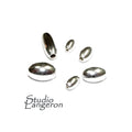 925 Sterling Silver shiny oval Beads Size 3x5, 4x6.5, 4x7, 5x8, 6x10, 7x11 mm, Jewelry making, Oval Beads, Silver oval beads - 1 piece