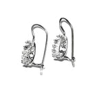 925 sterling silver blank earrings with oval bezel cup size 6x8-13x18 mm, model 1023, Jewelry making, Setting, bezel cup - 1 pair (2 pieces)
