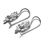 10 mm 925 sterling silver blank earrings with bezel cup and closed ring, Jewelry making, Setting, bezel cup,base earrings - 1 pair (2 piece)