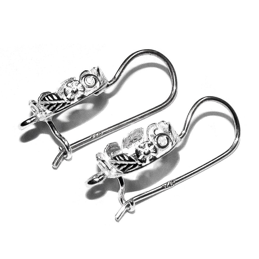 10 mm 925 sterling silver blank earrings with bezel cup and closed ring, Jewelry making, Setting, bezel cup,base earrings - 1 pair (2 piece)