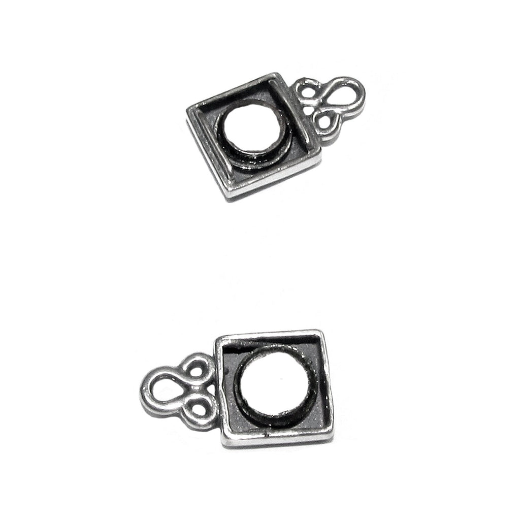 925 Sterling Silver Magnetic Square Button Clasps, Magnetic clasps, Clasps, Silver clasp, Jewelry making, 925 silver clasp - 1 piece