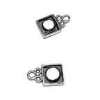 925 Sterling Silver Magnetic Square Button Clasps, Magnetic clasps, Clasps, Silver clasp, Jewelry making, 925 silver clasp - 1 piece