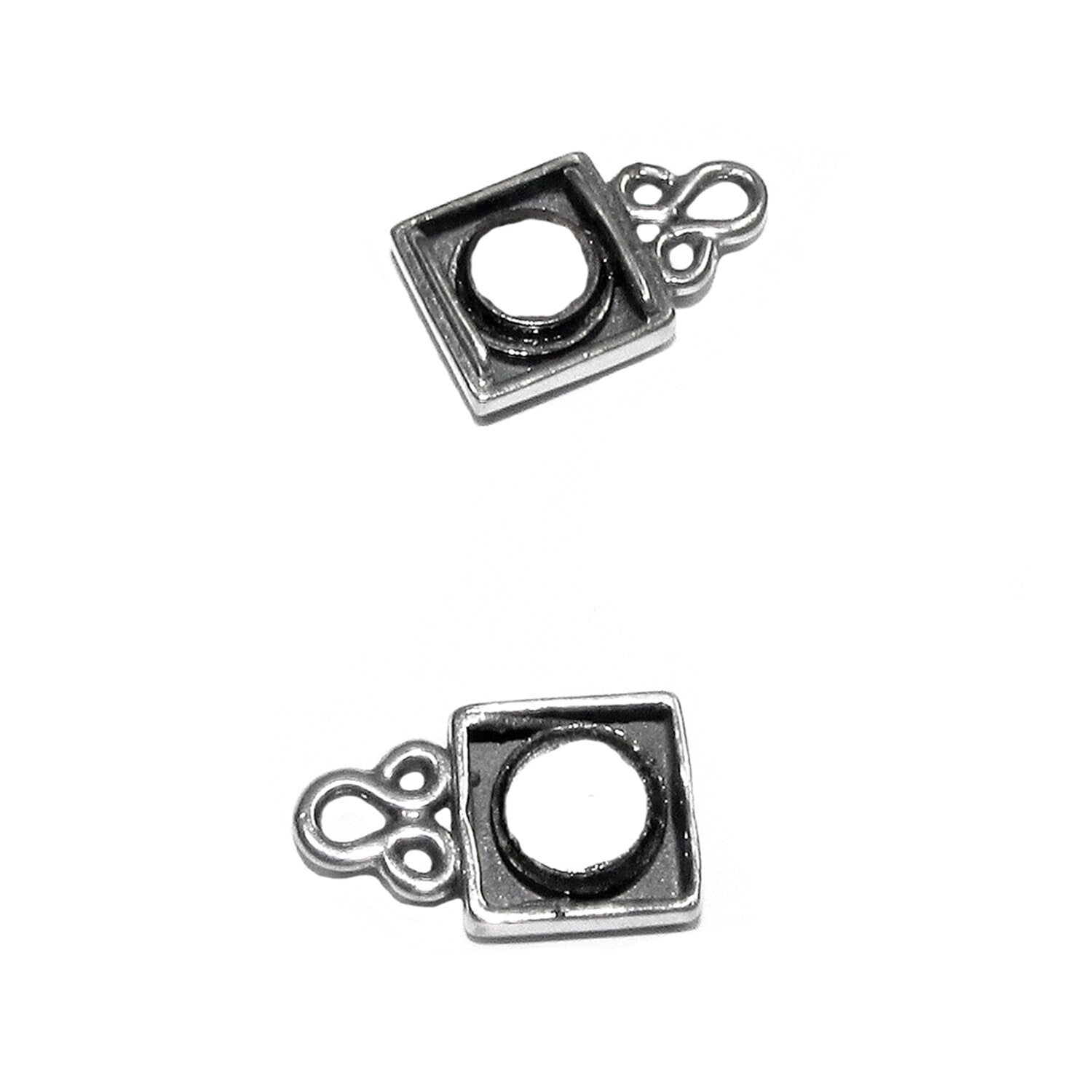 925 Sterling Silver Magnetic Square Button Clasps, Magnetic clasps, Clasps, Silver clasp, Jewelry making, 925 silver clasp - 1 piece