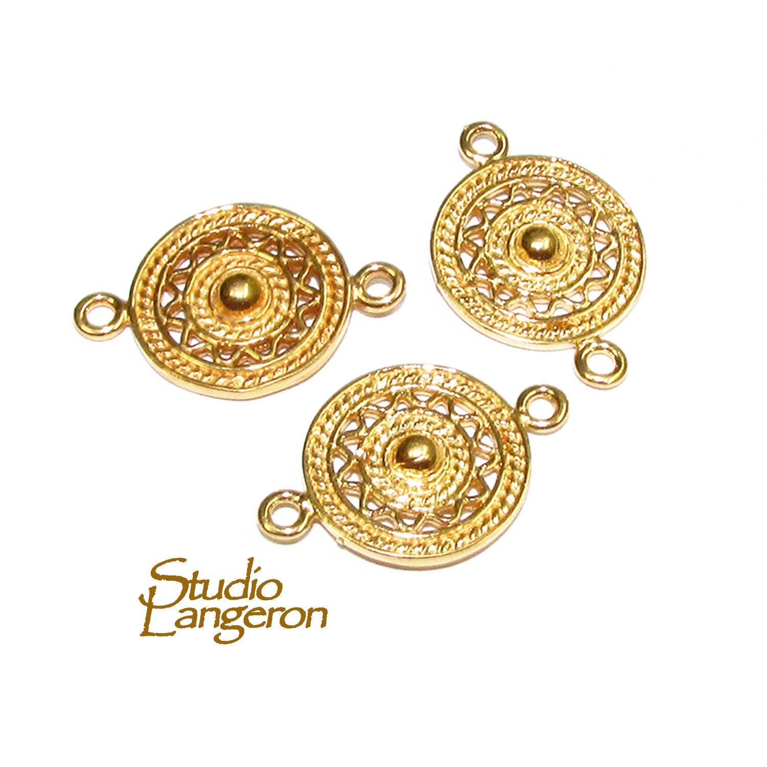 14K Gold filled connector size 13x13 mm, gold filled link component, Jewelry connector, Gold filled, Connector, Jewelry making - 1 piece