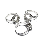 10 mm size 925 sterling silver blank ring with bezel cup size 4, 5, 6, 7, 8, Ring, bezel cup, base ring, Jewelry making, Setting - 1 piece