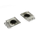 925 Sterling Silver Magnetic Square Button Clasps with three loops, Magnetic clasp, Silver clasp, Jewelry making, 925 silver clasp - 1 piece