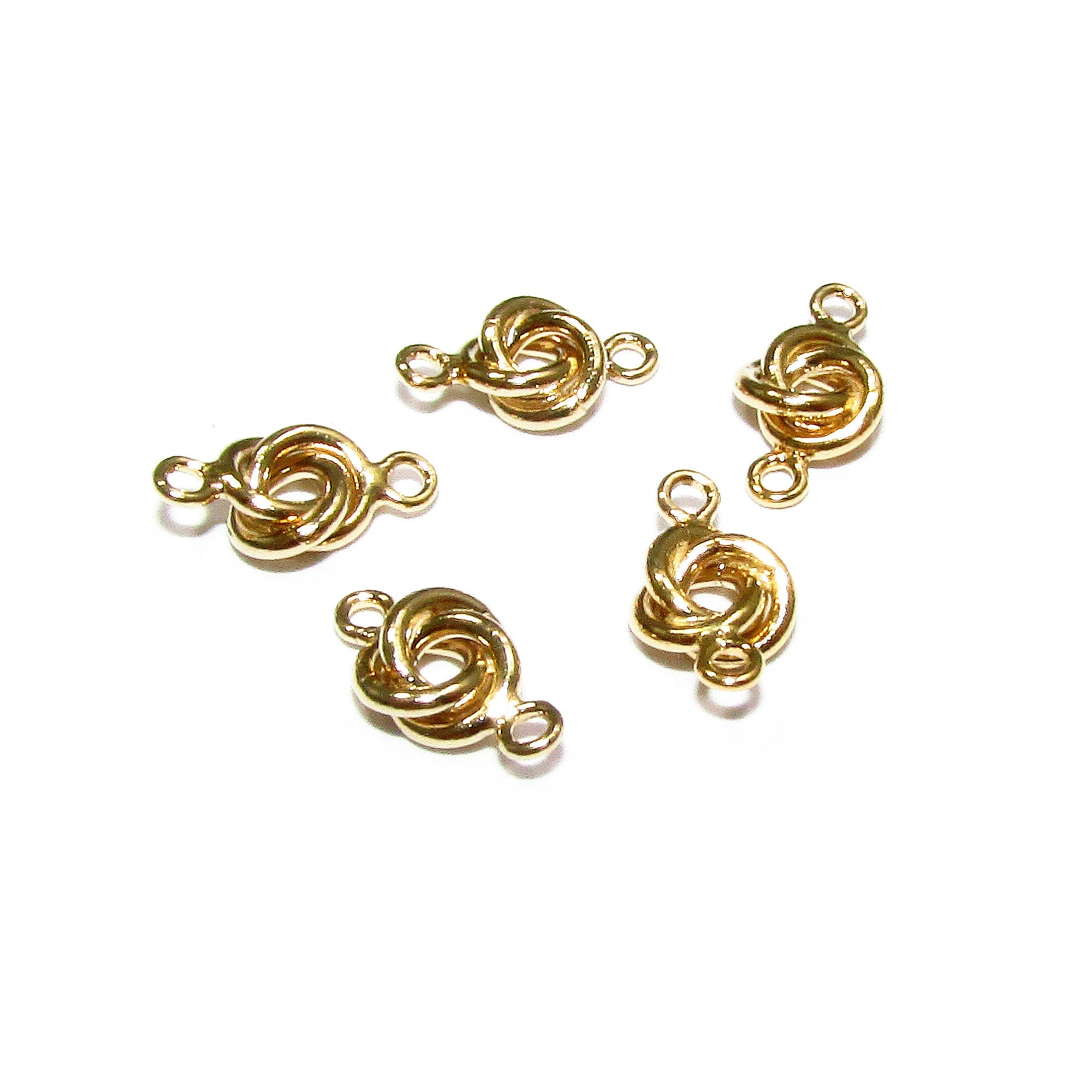 14K Gold filled Knot connector size 8.5x4.8 mm, Link connector, Component, gold filled connector, Jewelry making, Jewelry link - 1 piece