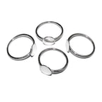 925 sterling silver blank ring with platforms 8 mm for gluing size 5, 6, 7, 8, silver ring, base ring, Jewelry making, setting - 1 piece