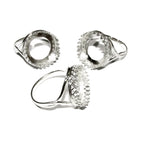 16 mm 925 sterling silver blank ring with bezel cup size 5, 6, 7, 8, silver ring, bezel cup, base ring, Setting, Jewelry making - 1 piece