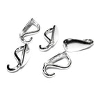 925 Sterling Silver Teardrop Pendant Bails with Hidden Loop size 7, 9, 11 mm, sterling silver Bail, Jewelry making, Bail finding - 1 piece