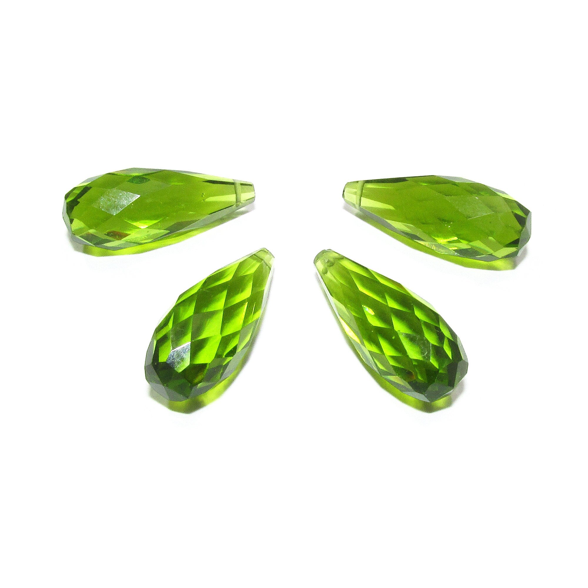 Natural Peridot Teardrop faceted Beads size 20x8 mm, Peridot Gemstone, Jewelry making, Natural Gemstone Teardrop beads - 1 piece