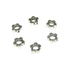 925 Sterling silver Flower flat beads size 7.4x2.4 mm, Flat beads, Beads for bracelets, 925 Silver beads, Jewelry making, Beads - 1 piece