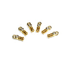 14K Yellow Gold filled Cord End Caps with crystal size 1.4mm, gold filled caps, end caps, jewelry making, cord end caps - 1 pair (2 pieces)