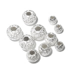 925 Sterling Silver Round Stardust Beads size 3, 4, 5, 6, 8, 10, 12 mm, Round Beads, stardust beads, Silver beads, Jewelry making - 1 piece
