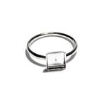 925 sterling silver blank ring with bezel cup 6x6mm size 4, 5, 6, 7, 8, 9, 10, 11, silver ring, bezel cup, setting, base ring - 1 piece