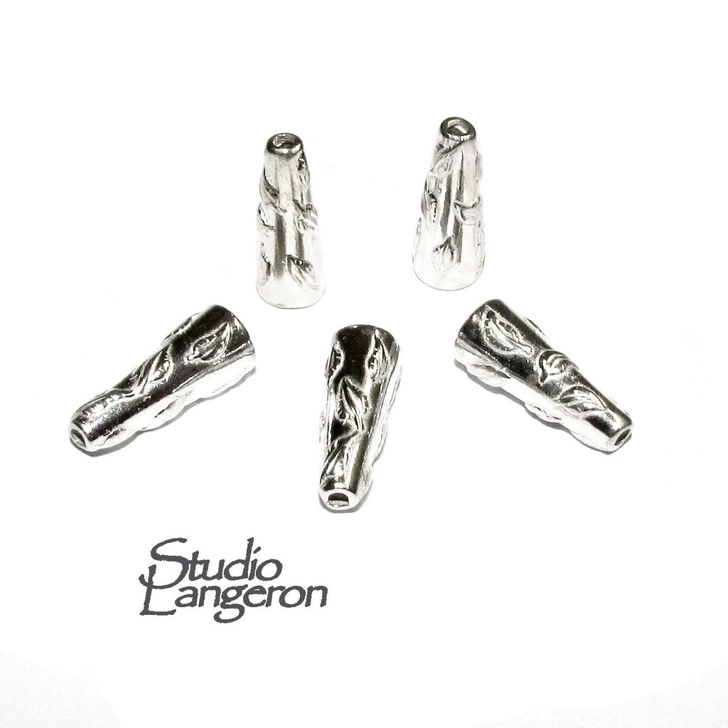 925 Sterling silver Small Bead Cones, Beading, Bead cone, Sterling silver, Jewelry making, Lariat, End caps, Silver cone - 1 pair (2 pieces)