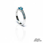 Blue topaz ring 925 sterling silver size 5 1/2, Handmade ring, single copy, sterling silver, Blue topaz ring, silver ring, gemstone