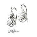 10x12 mm size 925 sterling silver blank earrings with bezel cup, Jewelry making, Setting, bezel cup, base earrings - 1 pair (2 pieces)