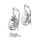 10x12 mm size 925 sterling silver blank earrings with bezel cup, Jewelry making, Setting, bezel cup, base earrings - 1 pair (2 pieces)