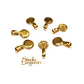 14K Yellow gold filled large round Glue-on Pendant Bails, Jewelry making, bail with loop, Bail, Bail gold filled, Bail finding - 1 piece