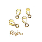 14K Solid Gold Pendant Bail with Open Ring (5.6x2.8 mm)