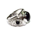 Black onyx ring 925 sterling silver size 9 1/2, Handmade ring, single copy, 925 sterling silver, Black onyx, silver ring, gemstone - 1 piece