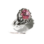 Statement Rose topaz ring 925 sterling silver size 6 1/2, Handmade ring, single copy, Rose topaz, silver ring, gemstone, Rose topaz ring