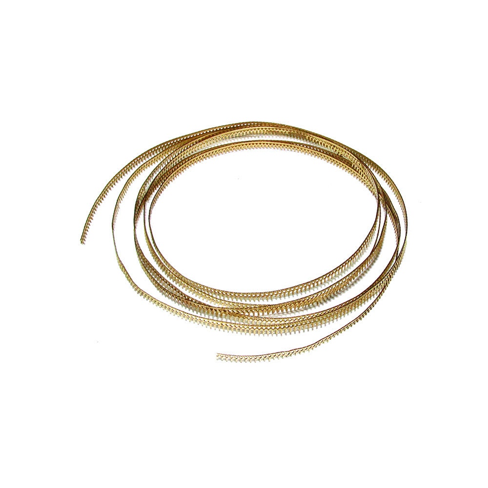 14K Yellow Gold filled Gallery wire, Bezel wire, Gallery ribbon, Gallery pattern, Gold Filled Wire, Jewelry making, Setting - 4 inch (10 cm)