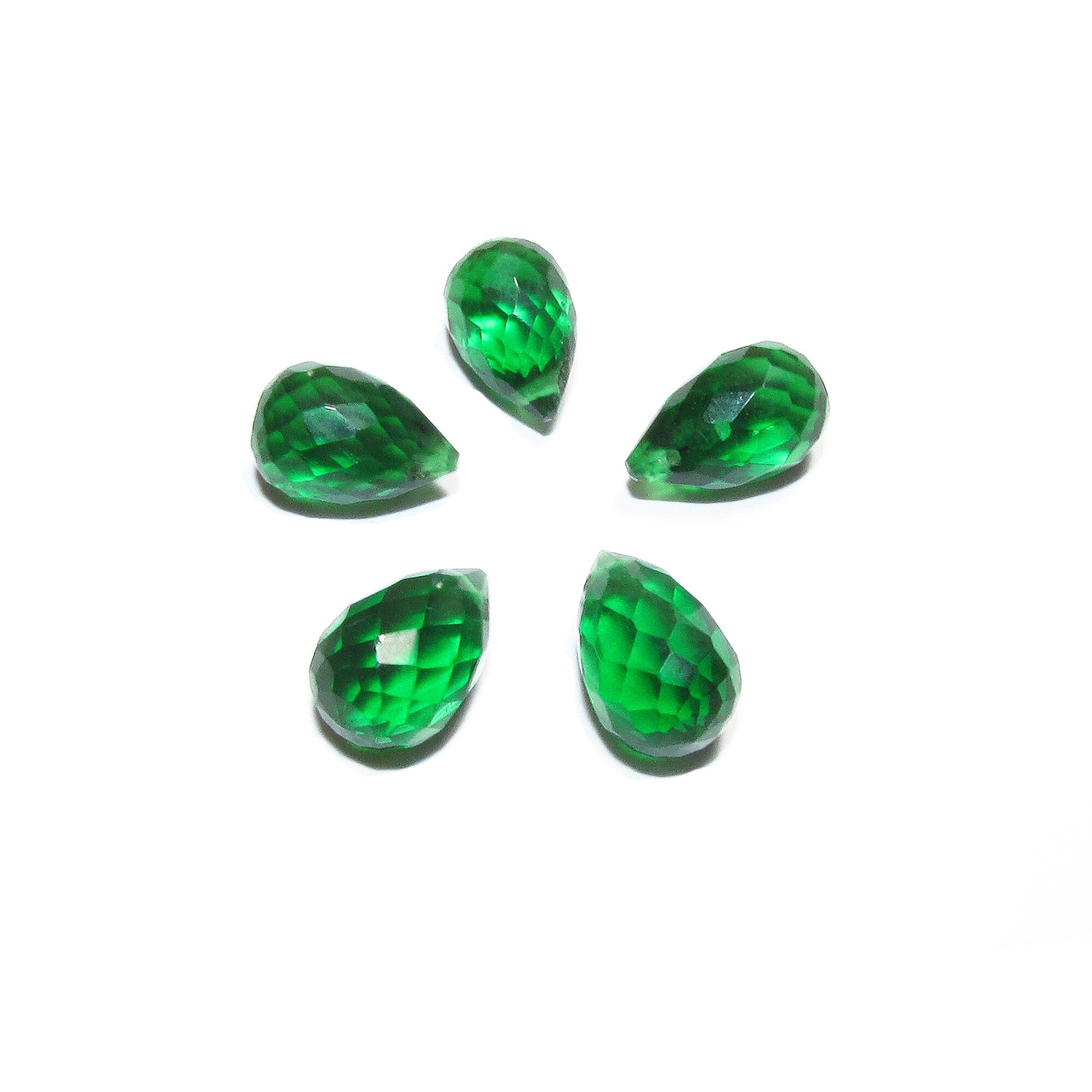 Natural Chrome diopside Teardrop faceted Beads size 9x6mm, Chrome diopside Gemstone, Jewelry making, Gemstone Teardrop beads - 1 piece