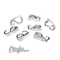 925 Sterling silver decorative Pendant Bails, sterling silver Bail, Jewelry making, Bail finding, bail for pendant, silver - 1 piece