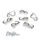925 Sterling silver decorative Pendant Bails, sterling silver Bail, Jewelry making, Bail finding, bail for pendant, silver - 1 piece