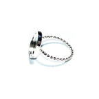 925 Sterling silver blank ring with bezel cup 12x16mm size 4, 5, 6, 7, 8, 9, 10, 11, Jewelry making, bezel cup, base ring, Setting - 1 piece