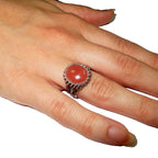 Statement Natural opal ring 925 sterling silver size 6, Handmade ring, single copy, sterling silver, Natural opal, silver ring, gemstone