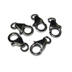 925 Sterling Silver Black Rhodium Plated Teardrop Lobster Clasp sizes 10 mm, Jewelry making, Lobster clasp, Black Rhodium, Silver - 1 piece