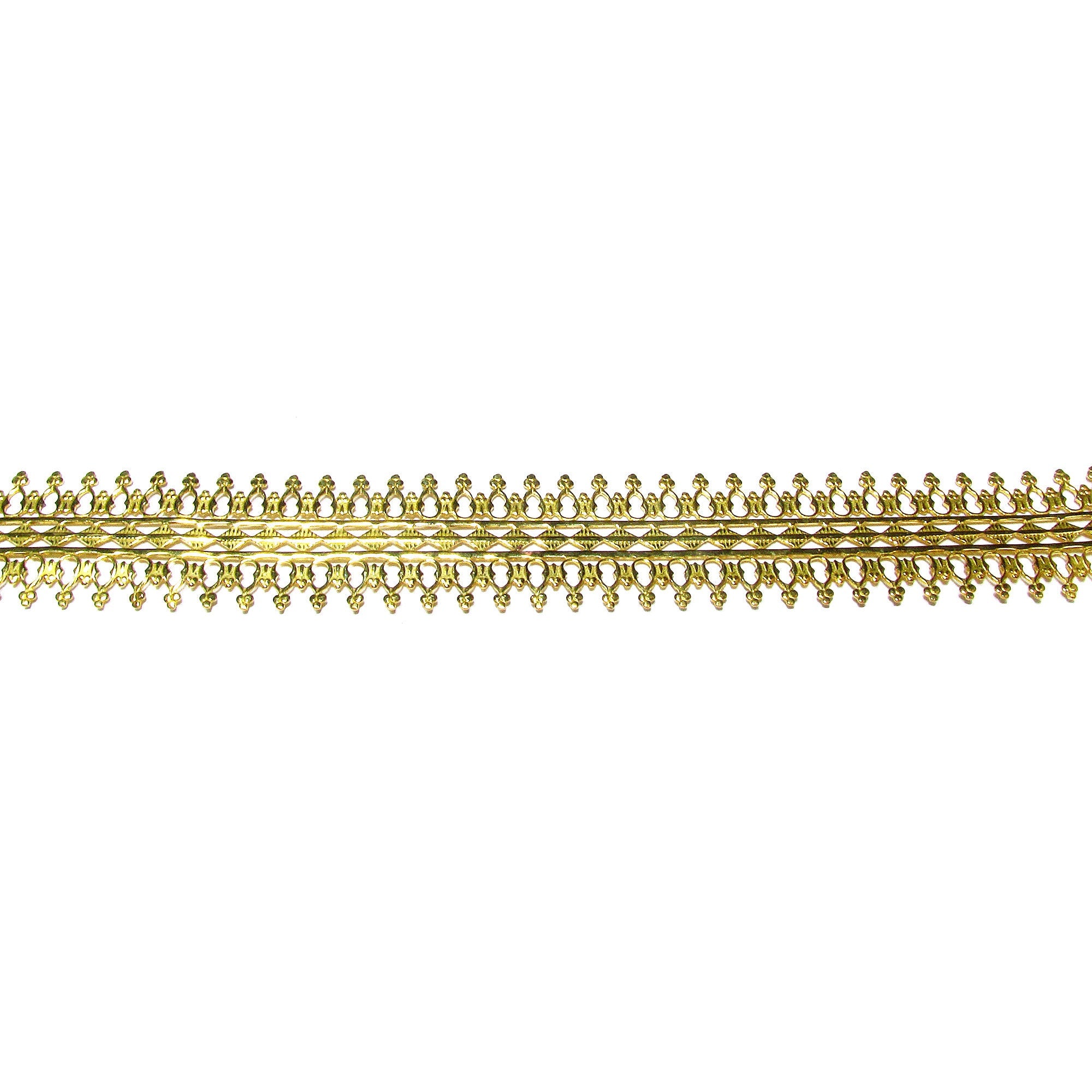Natural Brass Gallery wire, Brass wire, Gallery pattern, Gallery ribbon, Wire, Jewelry making, Brass findings, Setting - 4 inch (10 cm)