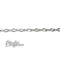 2.3 mm Sterling Silver Figure-Eight Chain, shiny chain, Jewelry making, sterling silver chain, Eight Chain, 925 silver - 1 Ft (30 cm)