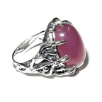 Statement Chalcedony ring 925 sterling silver size 7, Handmade ring, single copy, 925 sterling silver, Natural Lavender Chalcedony, gemstone