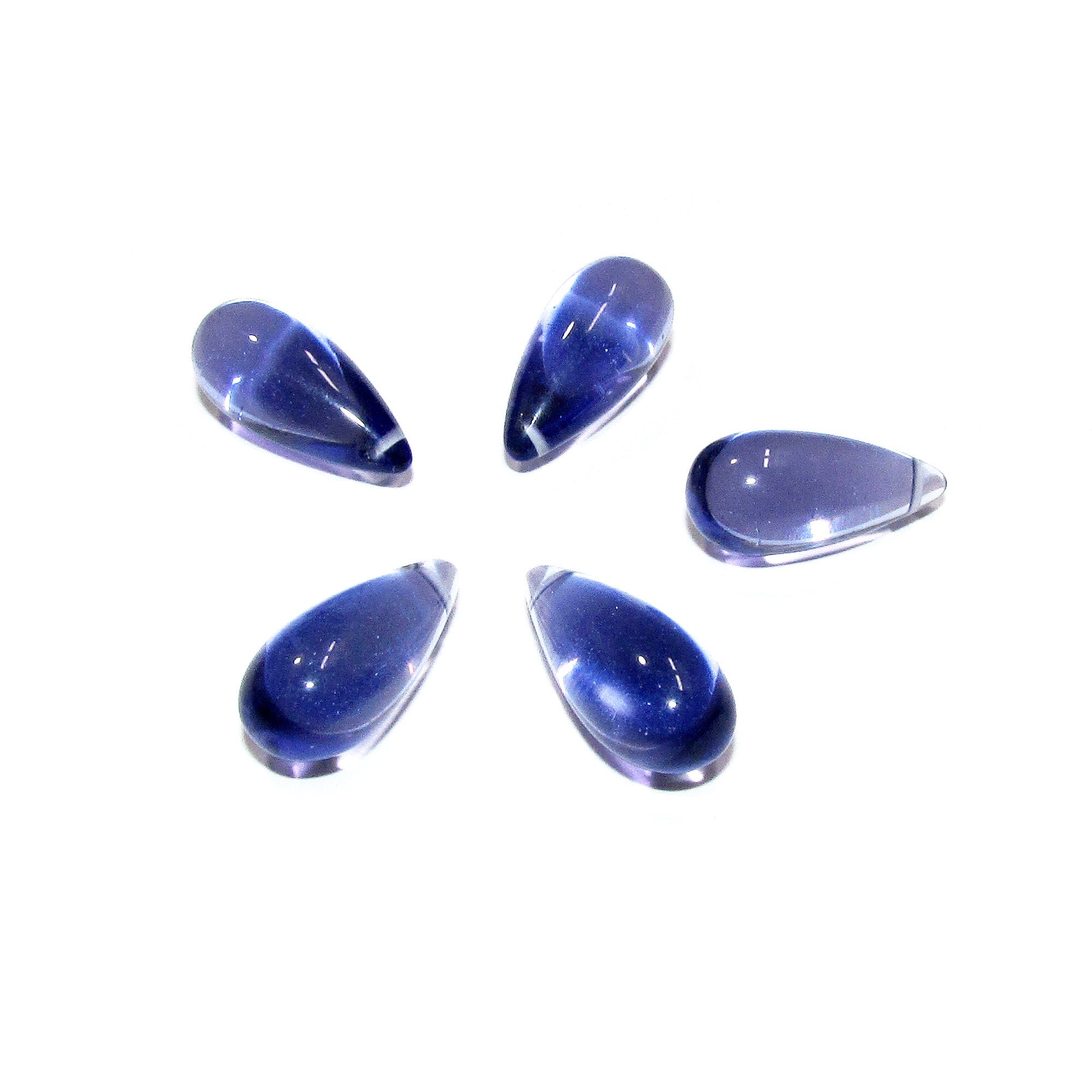 Natural Iolite Smooth Teardrop Beads size 15x7 mm, Iolite  Gemstone, Jewelry making, Natural Gemstone Teardrop beads - 1 piece