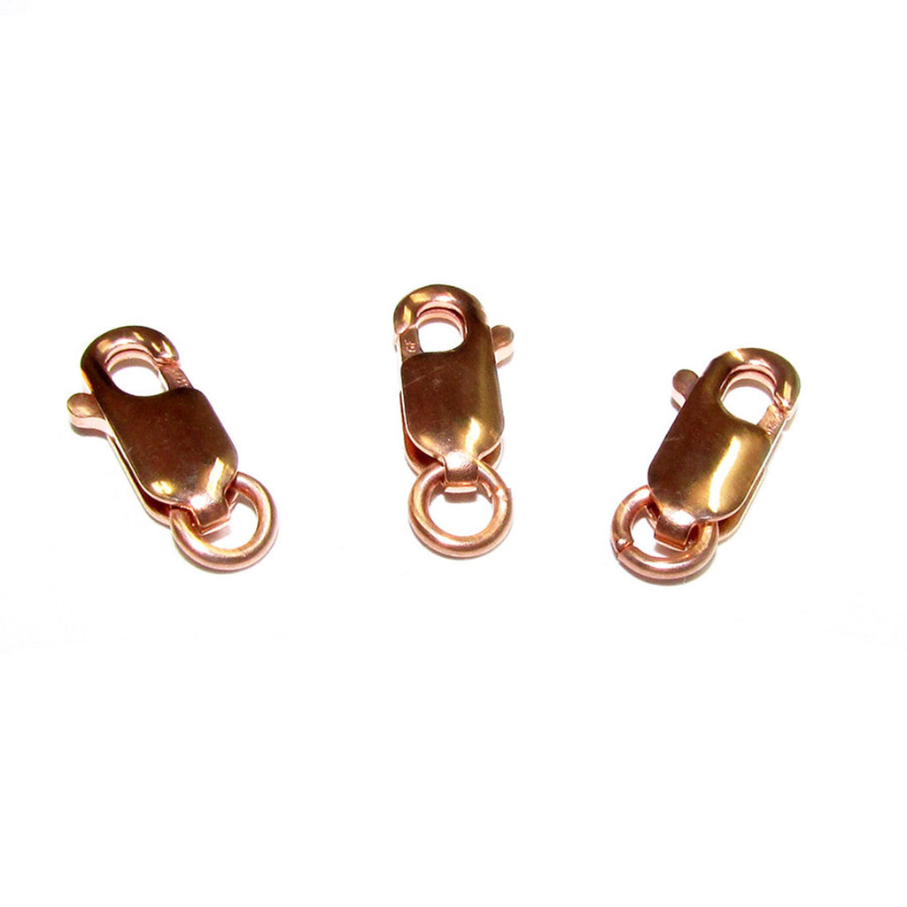 5 pcs 14K Rose Gold Filled Oval Lobster Clasp size 10 mm, Lobster clasps, Jewelry making, Rose gold filled, Gold filled clasp