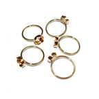14K Yellow gold filled blank ring with flower bezel cup 8mm size 4 - 11, Base ring, Gold filled ring, Jewelry making, Setting - 1 piece