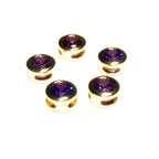 14K yellow gold filled decorative round beads with amethyst size 5.4x3.2 mm, Jewelry making, Gold filled beads, amethyst - 1 piece
