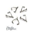 925 Sterling silver Pinch Pendant Bail with ring size 11 mm, sterling silver Bail, Bail, Jewelry making, Silver, bail for pendant - 1 piece