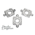 925 Sterling silver connector 8197 size 1.7x1.0 cm, silver connector, Link connector, Connector, Jewelry making, Jewelry connector - 1 piece