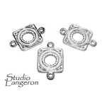 925 Sterling silver connector 8197 size 1.7x1.0 cm, silver connector, Link connector, Connector, Jewelry making, Jewelry connector - 1 piece
