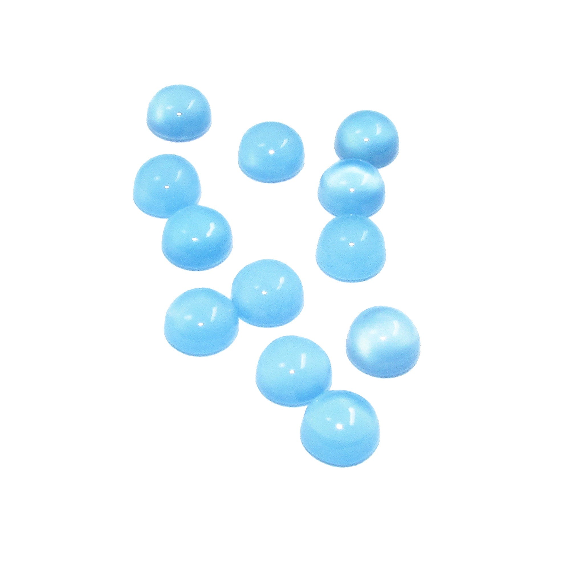 3 mm Blue Chalcedony Cabochon, Natural Gemstone, Calibrated Size, Blue Chalcedony, Jewelry making, Round cabochon - 1 piece