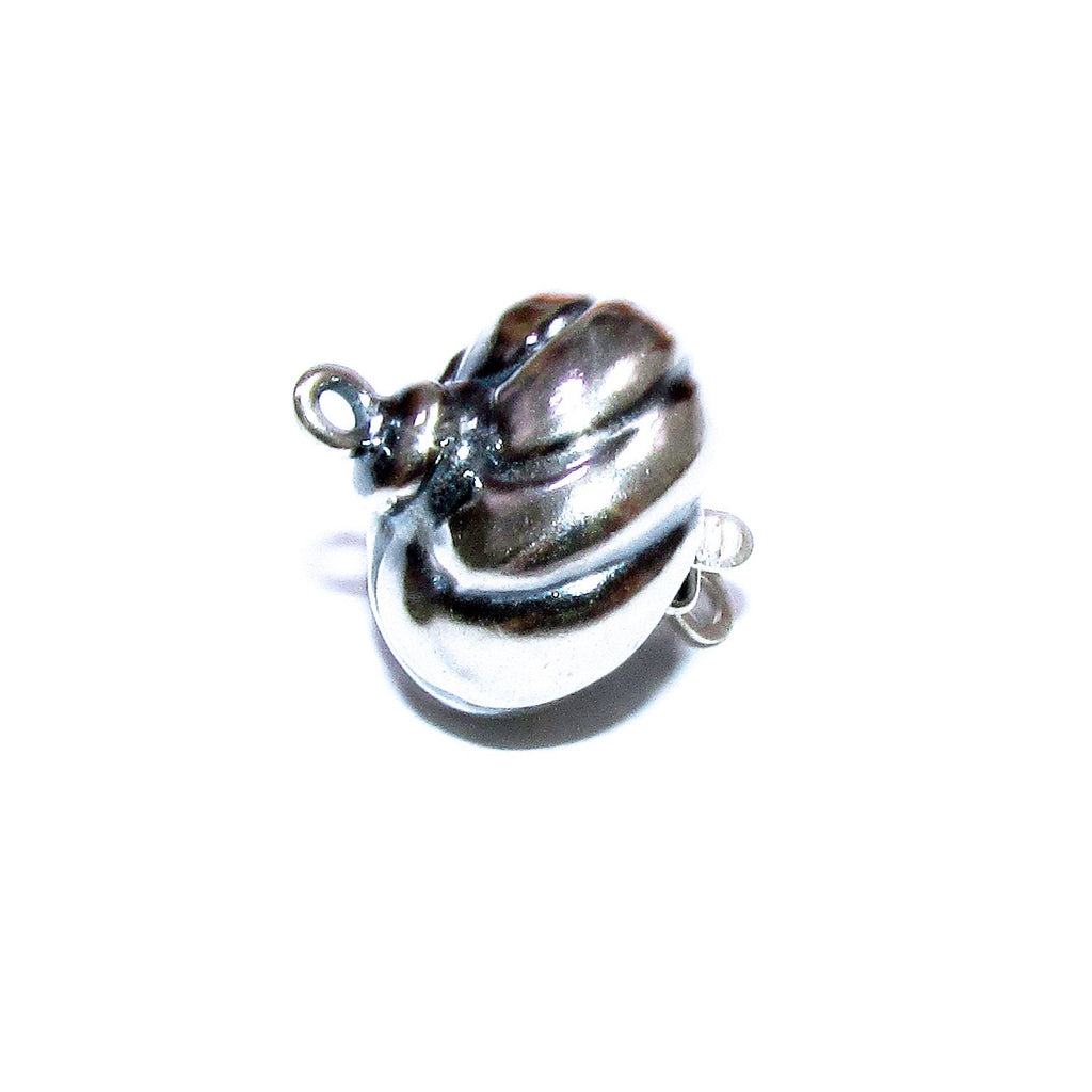 925 Sterling Silver Round Safety Clasp size 12 mm, Silver bead clasp, Jewelry making, 925 Sterling silver, Safety round clasp - 1 piece