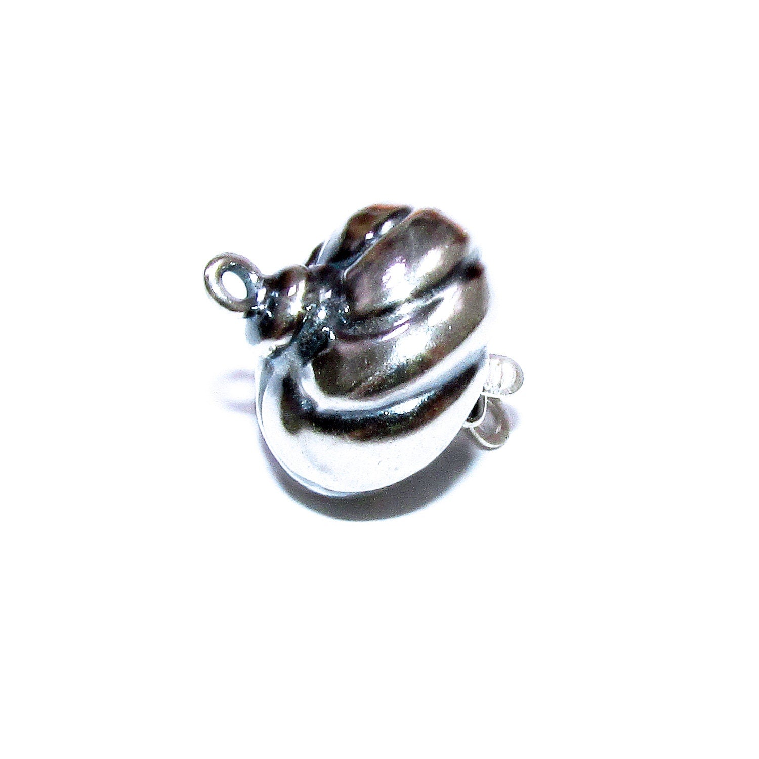 925 Sterling Silver Round Safety Clasp size 12 mm, Silver bead clasp, Jewelry making, 925 Sterling silver, Safety round clasp - 1 piece