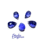 Natural Iolite Teardrop faceted Beads size 10x7 mm, Iolite Gemstone, Jewelry making, Natural Gemstone Teardrop beads - 1 piece