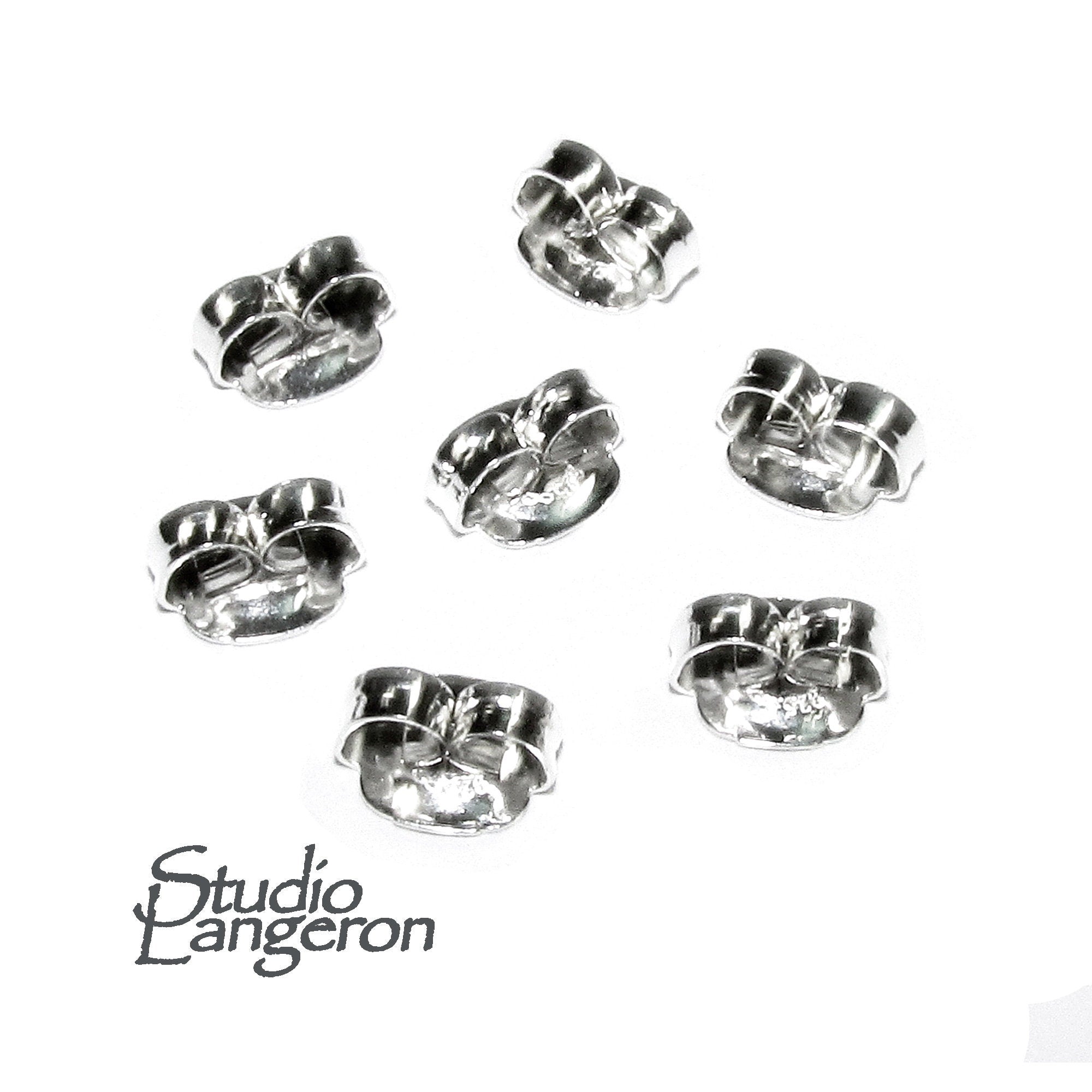 10 pcs (5 pair) 925 Sterling silver Friction Ear Nuts, Butterfly Earring Backs, Jewelry making, Earring Findings, Sterling silver backs